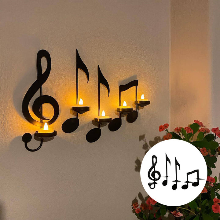 Svart Musikknot Vegglampe Skanto