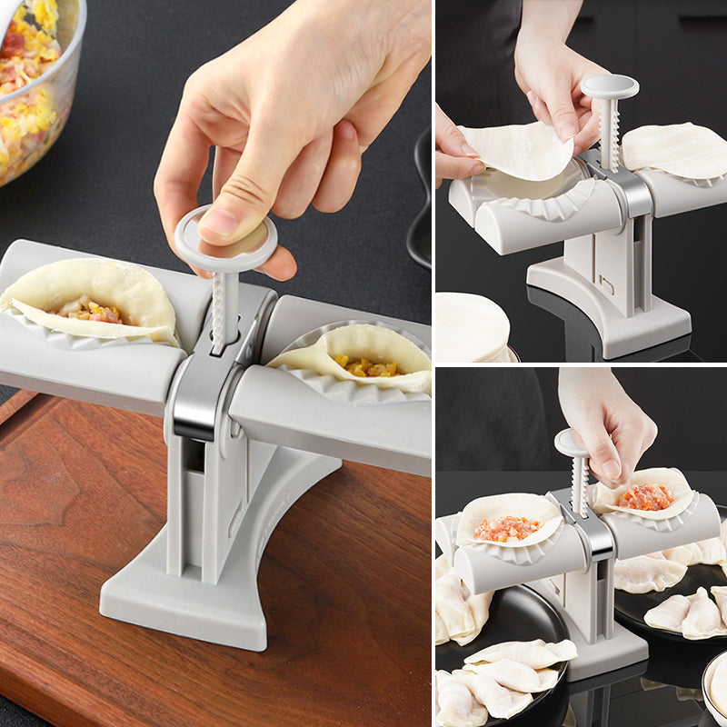 🥟Hushold Dobbel Hode Automatisk Dumpling Maker Form🧑‍🍳God hjelp i kjøkkenet | Skanto