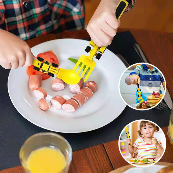 Skanto | Bulldozer Barn Bestikk Sett - ConstructoFork