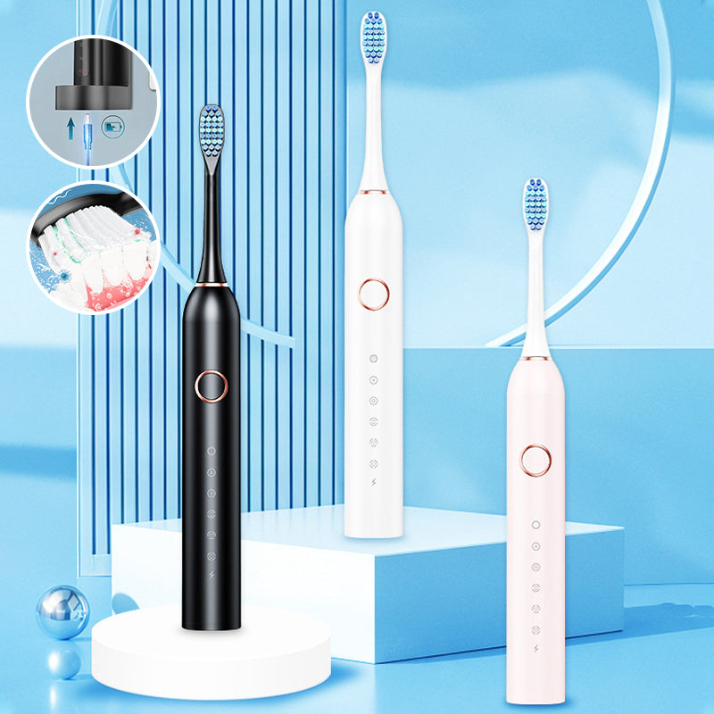 Skanto | Sonic Elektrisk Tannbørste | 6 Moduser & IPX7 Vanntett | Hvit, Svart, Rosa