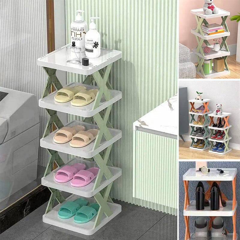 Foldbar Multi-Lags Skoholder, Skoplassering Hylle Organiser | Skanto