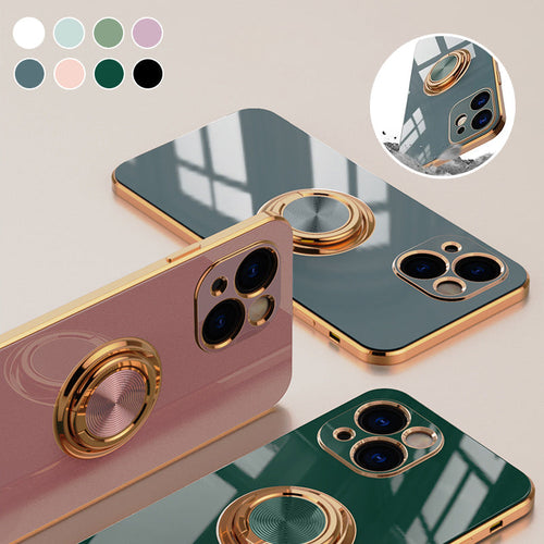 Plateret iPhone-deksel med ring | Skanto