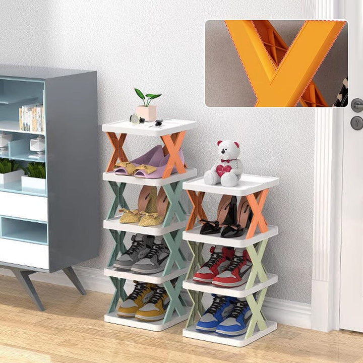 Foldbar Multi-Lags Skoholder, Skoplassering Hylle Organiser | Skanto