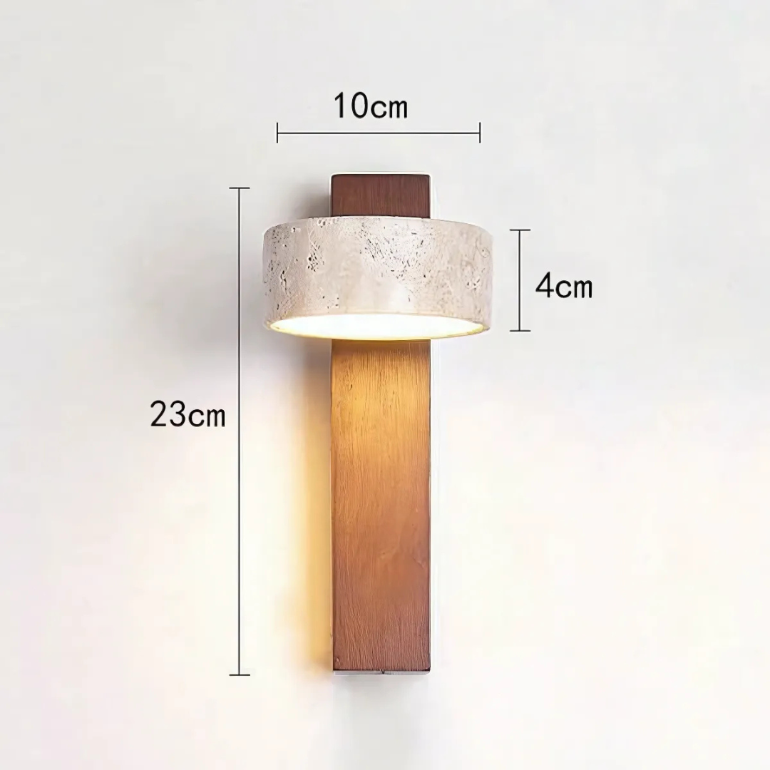 Skanto | Wabi Sabi Vegglampe | Travertin Veggbelysning Innendørs