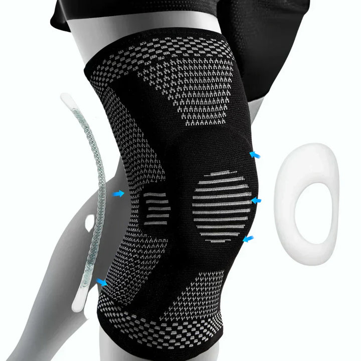 FlexiKnee Kompressionsbandasje – Stützende Kniebandage bei Schmerzen, Schwellungen und Steifheit