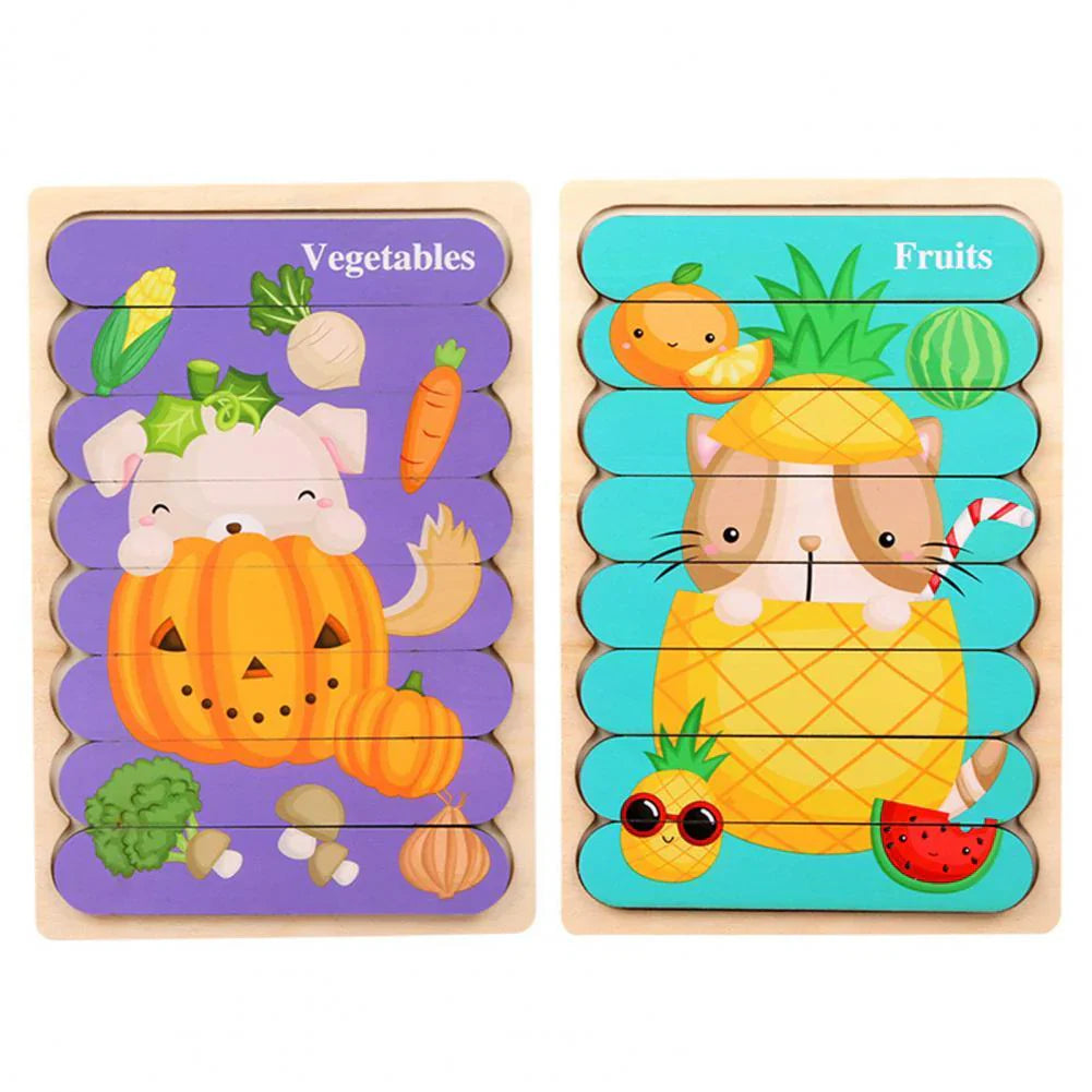 Skanto | Trepuzzleutfordring - Morsomt puslespillspill for barn