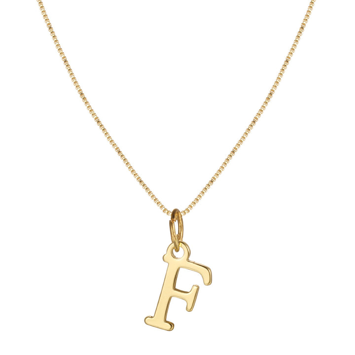 Skanto | 14k Minimal Serif Initial Halskjede