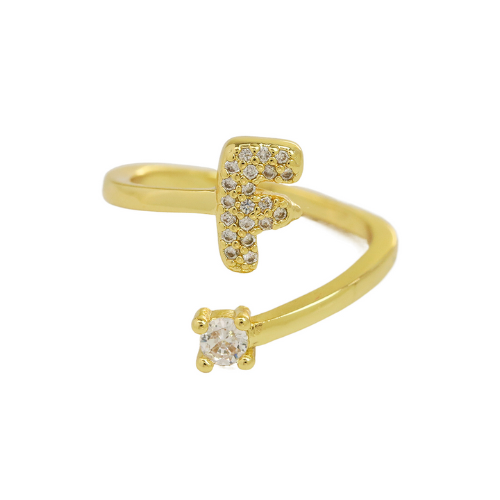 Skanto | Delikat Boble Diamant Innpakning Initial Ring