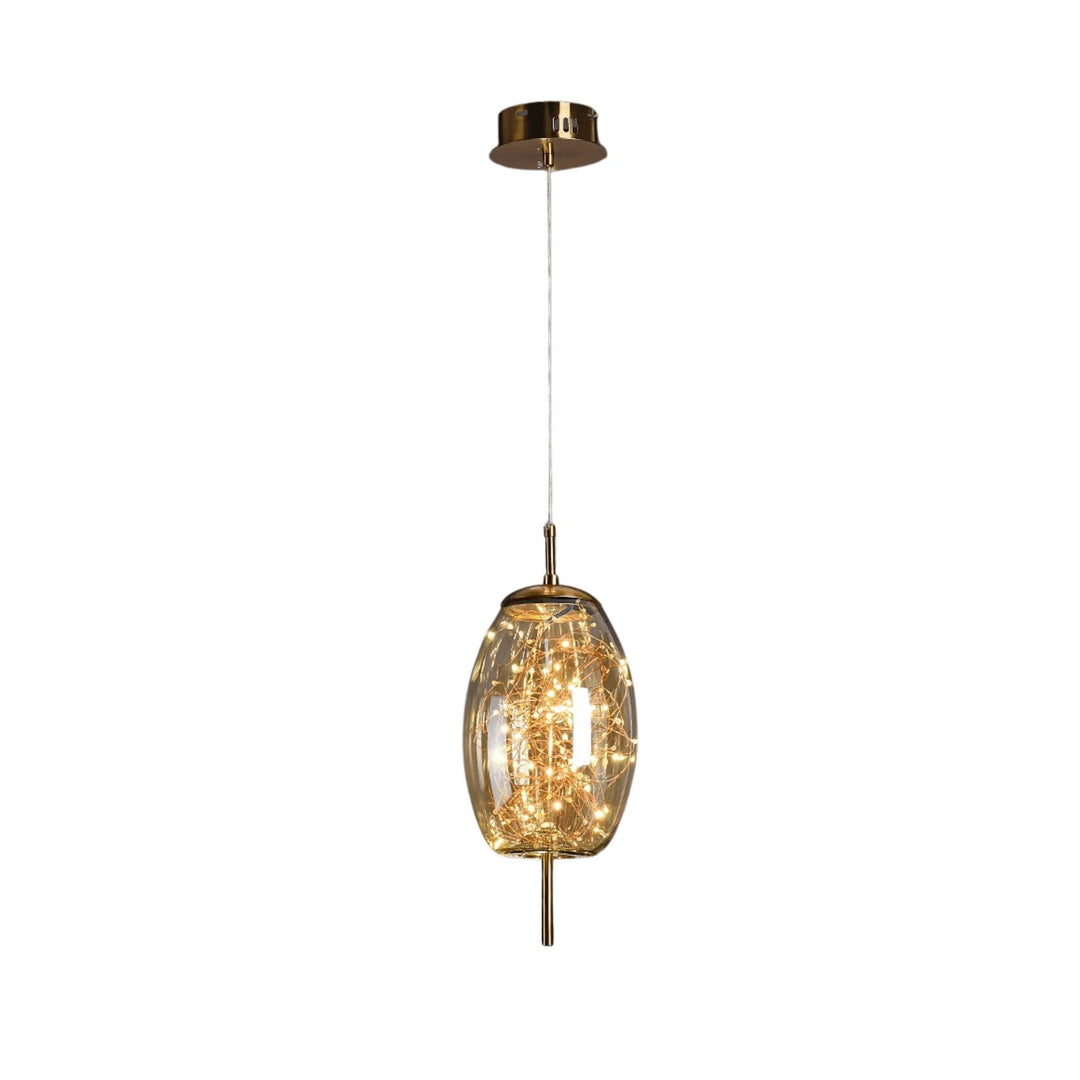 Skanto | Elegant hengende lampe med glasskjerm og fe-motiv