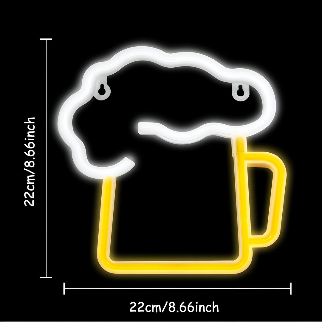 Skanto | Fast Food LED Neon Lys – Fargerik Veggdekorasjon med USB Tilkobling