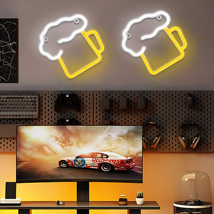 Skanto | Fast Food LED Neon Lys – Fargerik Veggdekorasjon med USB Tilkobling