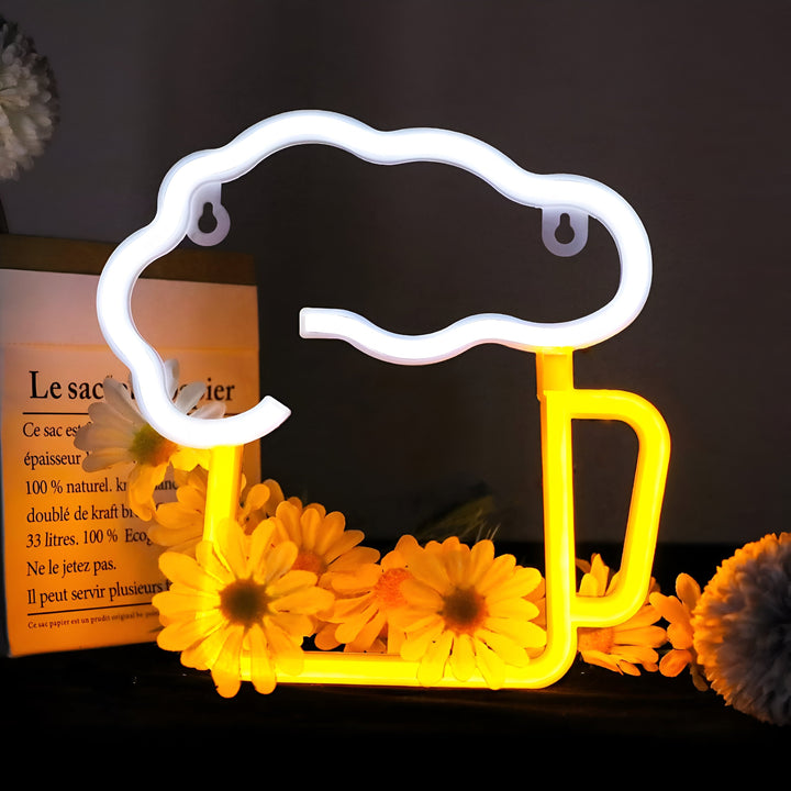 Skanto | Fast Food LED Neon Lys – Fargerik Veggdekorasjon med USB Tilkobling