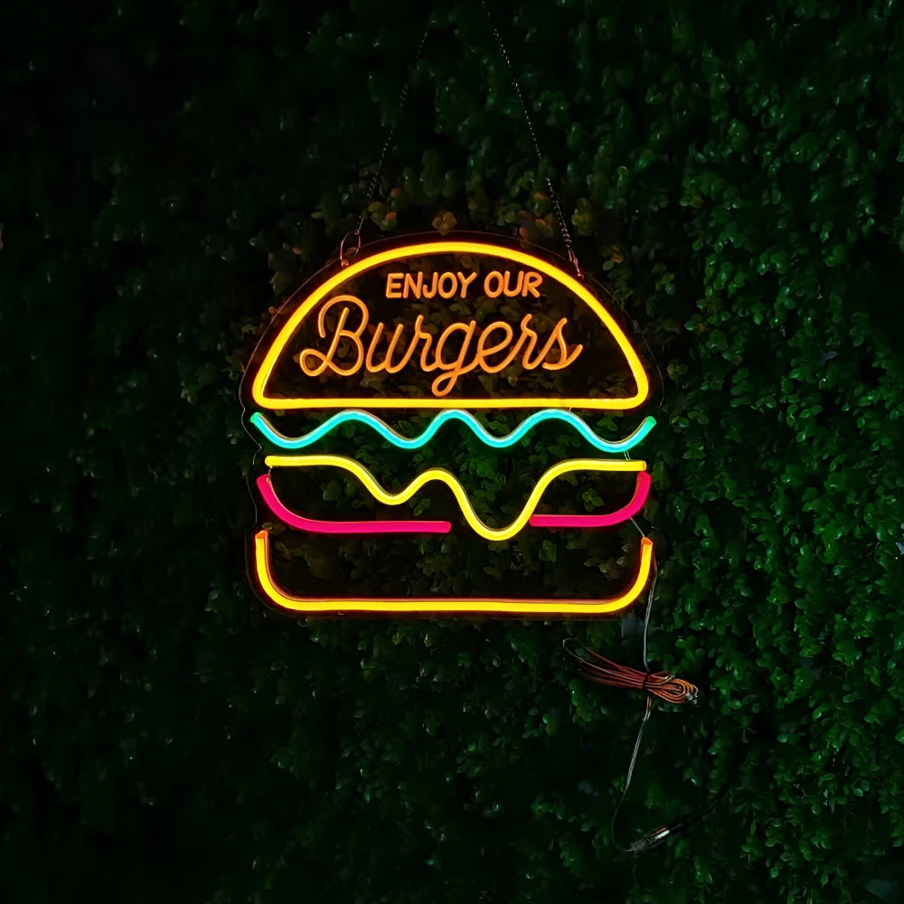 Skanto | Fast Food LED Neon Lys – Fargerik Veggdekorasjon med USB Tilkobling
