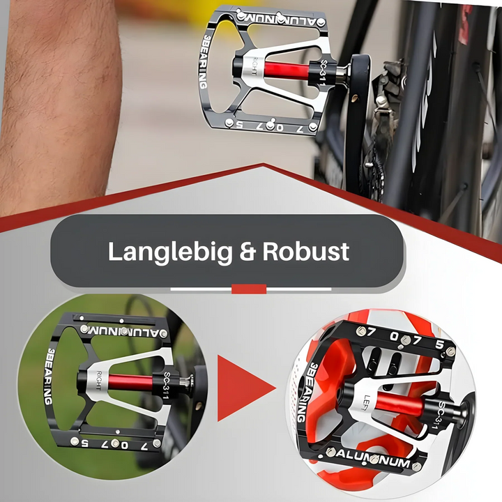 Skanto | Robust Lettvekts Aluminium Sykkelpedaler Med Ikke-Glid Grip