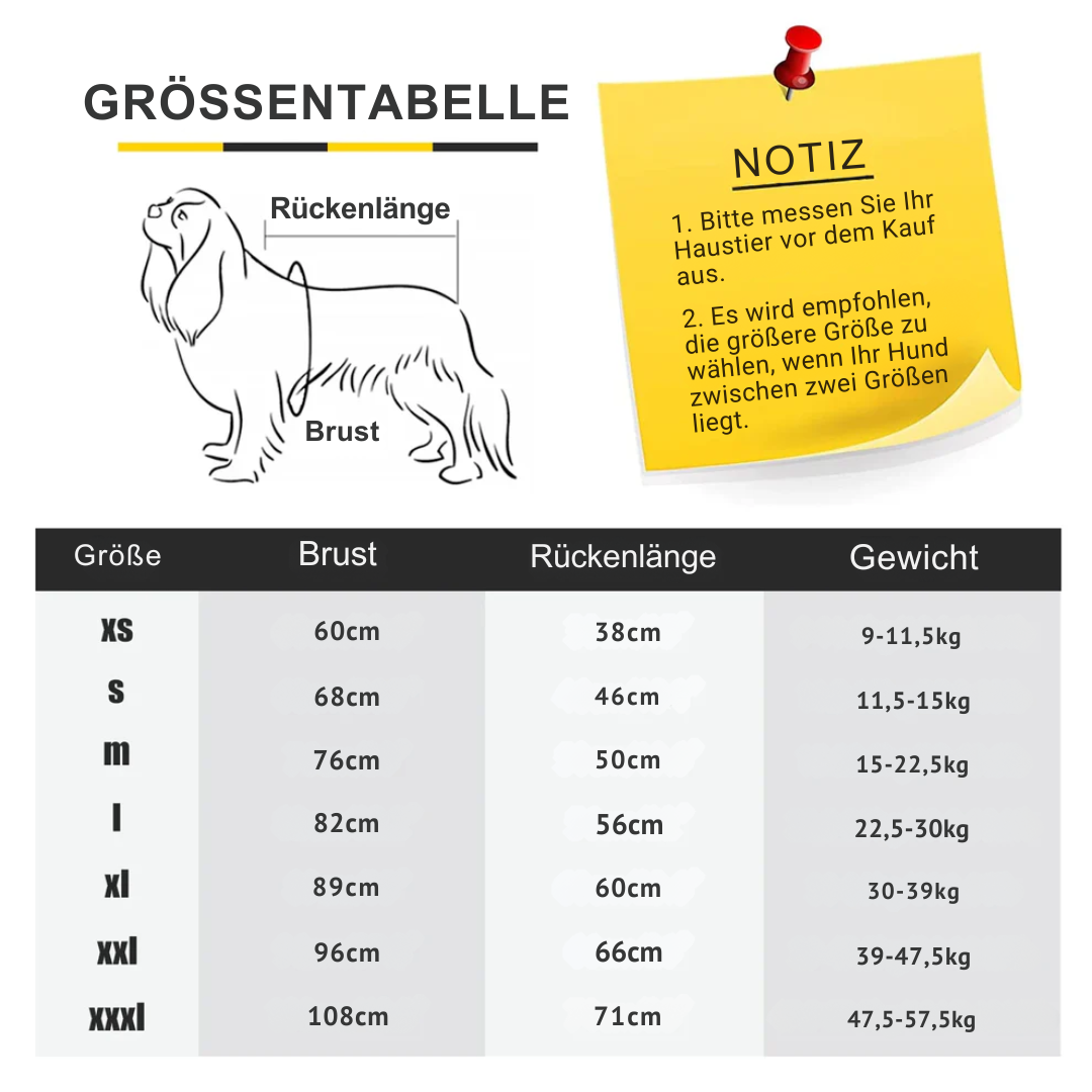 Varmere Hundepysjamas for vinteren fluffy og stretchable Skanto