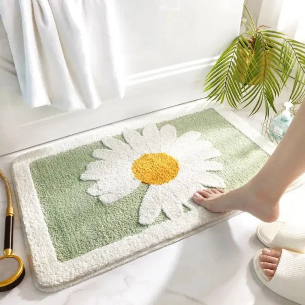 Fleur Plush Badematte med Blumenmuster