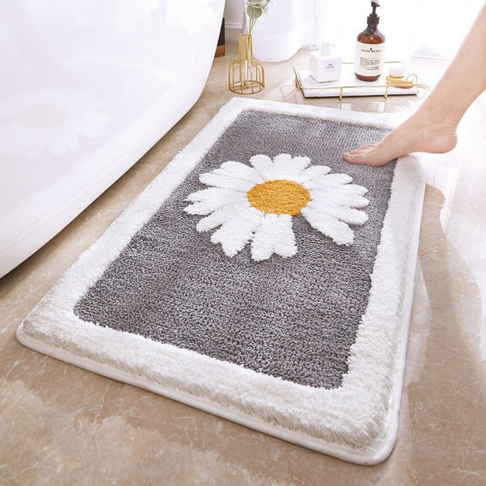 Fleur Plush Badematte med Blumenmuster