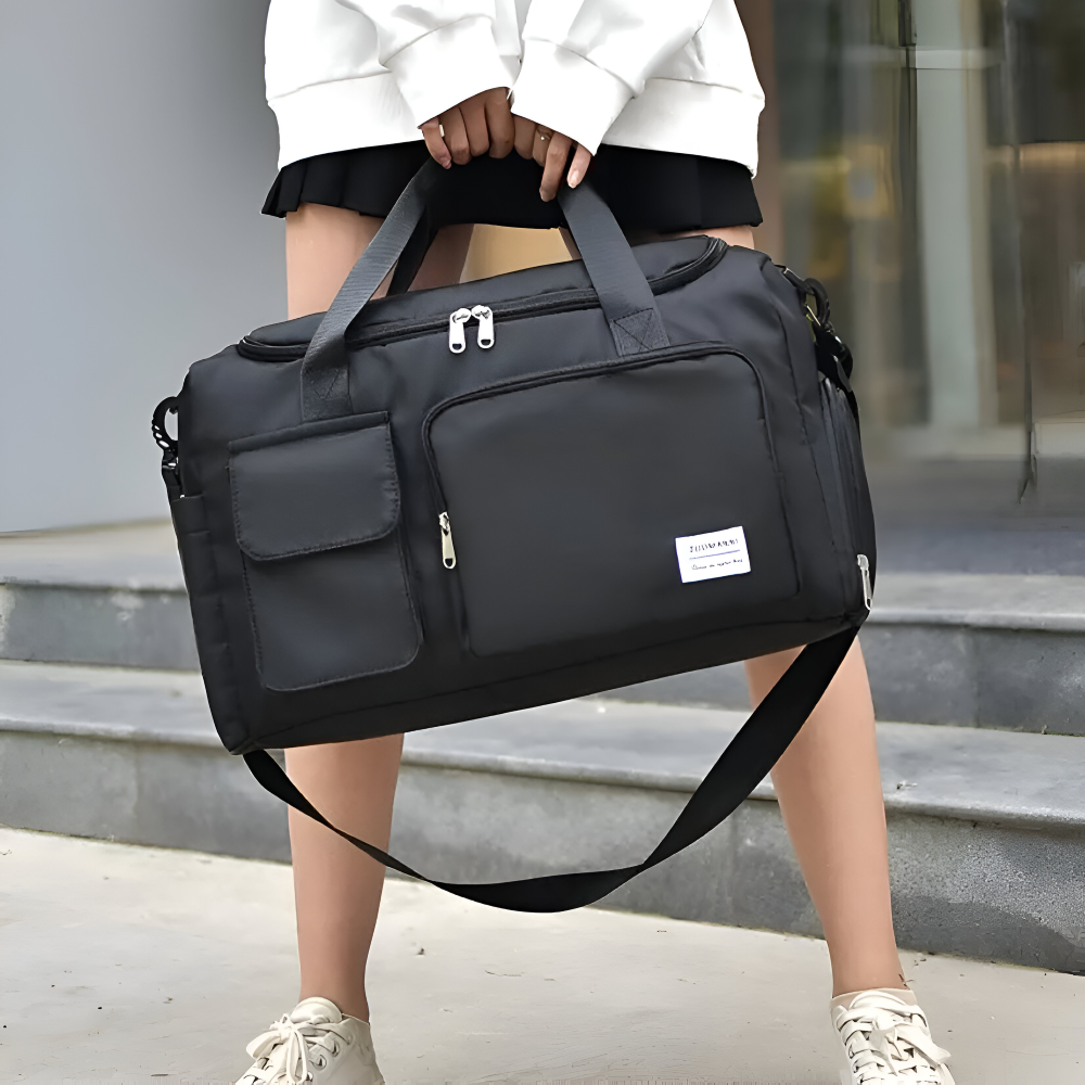 Wasserdichte Reisetasche mit Schuhfach – Leichte Wochenendtasche mit viel Staurum