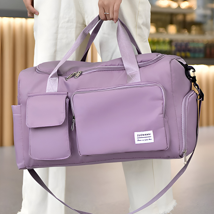 Wasserdichte Reisetasche mit Schuhfach – Leichte Wochenendtasche mit viel Staurum