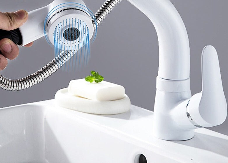 Skanto | FlexiStream Justerbar Badkran Utrekks Elegant Finish