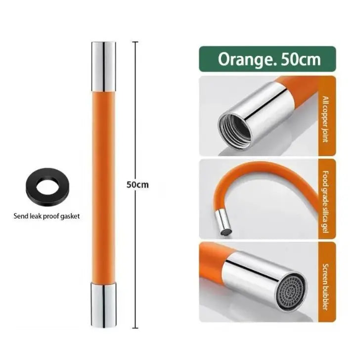 Fleksibel kranforlengelse – 50 cm, 360° svingbar og vannbesparende