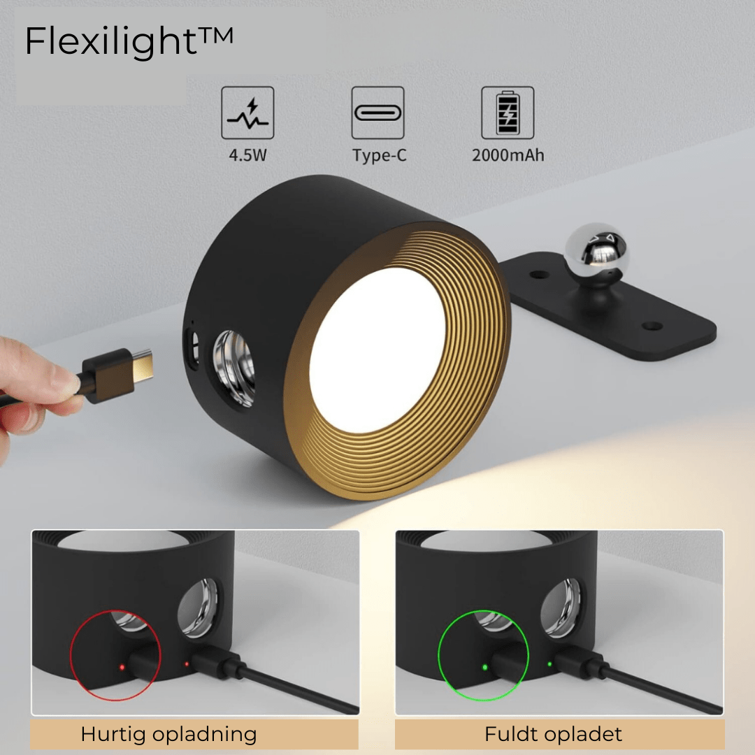 Skanto | Flexilight Trådløs Vegglampe Berøring 360 Rotasjon