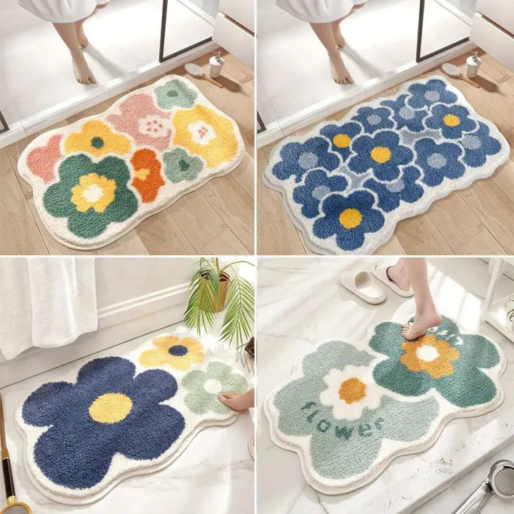 Skanto | Floral Tuftet Absorberende Bad Matte