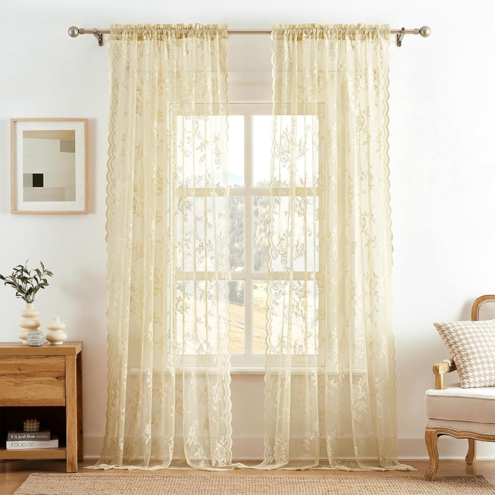 Skanto | Floral Grace Gjennomsiktige Gardiner