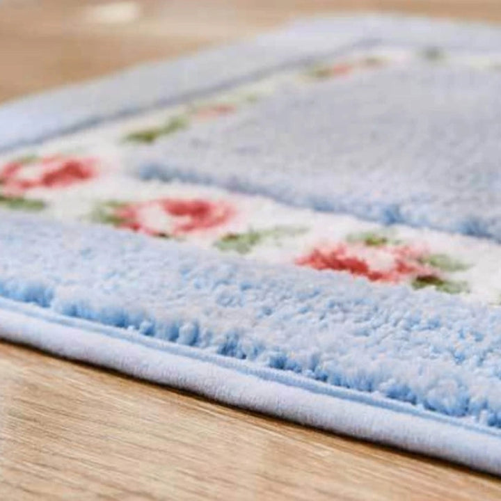 Skanto | Floral Oval Plush Badmatte