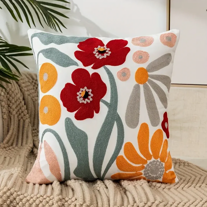Skanto | Blomsterbrodert Bomull Putevar