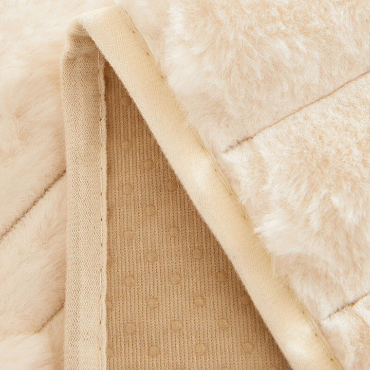 Fluffy Plush Stripet Møbelbeskytter Sofa Deksel - Rutsjfritt | Skanto