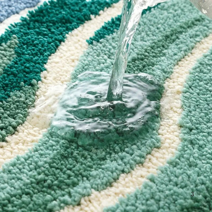 Skanto | Fluffy Ocean Wavy Pattern Badmatte