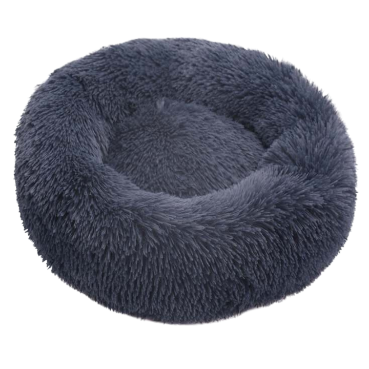Smultring kjæledyrseng i fluffy plysj
