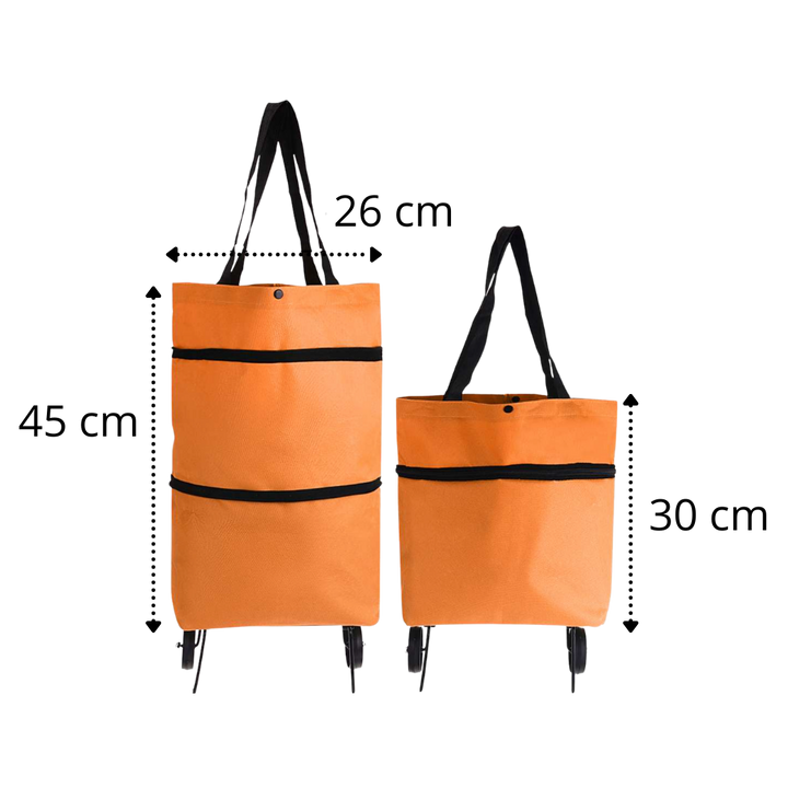 Sammenleggbar handleveske med hjul 30L