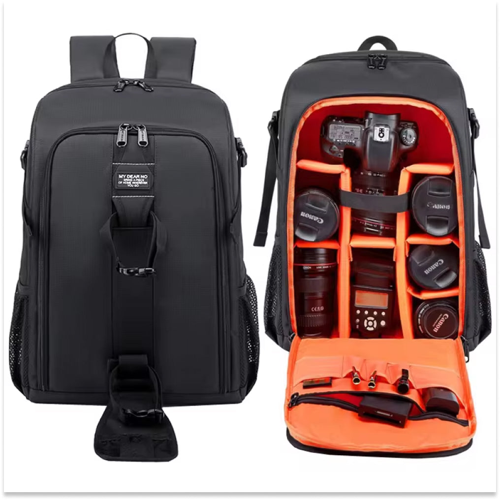 Skanto | Profesjonell Kamera Bag Ryggsekk - Vanntett, Romslig, og Ideell for DSLR Utstyr