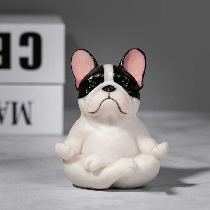 Yoga Fransk Bulldog Ornament Dekorasjon | Skanto