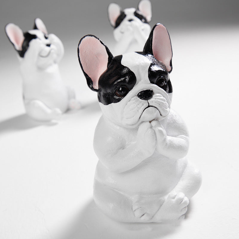 Yoga Fransk Bulldog Ornament Dekorasjon | Skanto