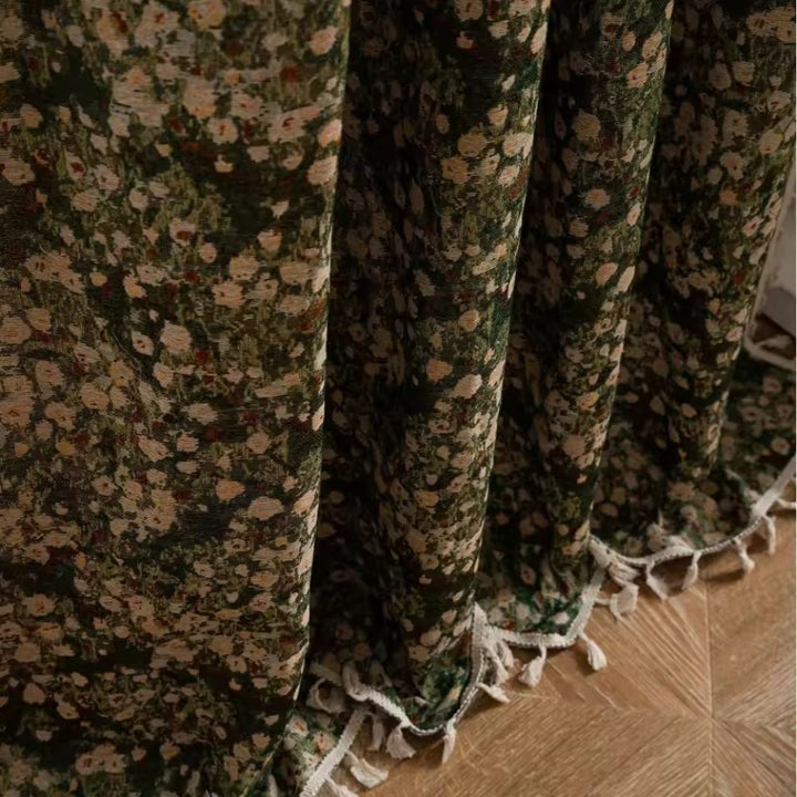 Französischer Vintage-Wandteppich mit Blumenmuster