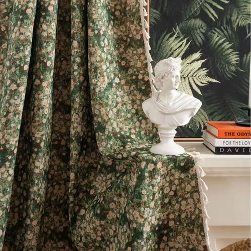 Skanto | Fransk Vintage Blomster Mønster Gardin