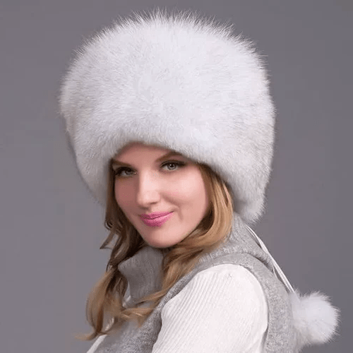 Glaciera Lux Wintermütze | Echtpelzmütze mit Ohrenschützern | Elegant og varm Luxusmütze für Damen