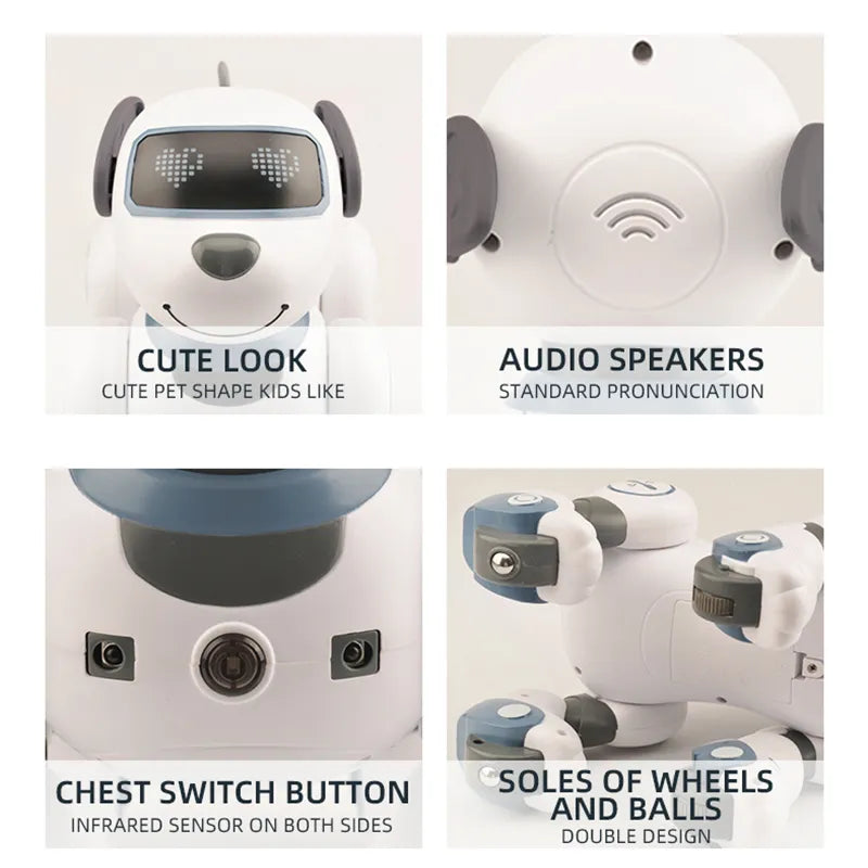Norvo | Robot Electronics Hund, Stunt Hund, Talekommando, Programmerbar Berøringssans, Musikksang, Robot Hund for Barns Leker