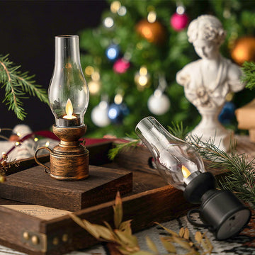 Skanto | Led Vintage Kerosinlampe, Elektronisk Svingende Stearinlys