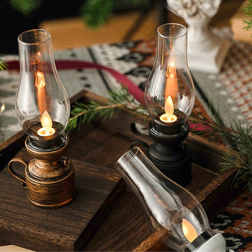 Skanto | Led Vintage Kerosinlampe, Elektronisk Svingende Stearinlys
