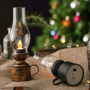 Skanto | Led Vintage Kerosinlampe, Elektronisk Svingende Stearinlys