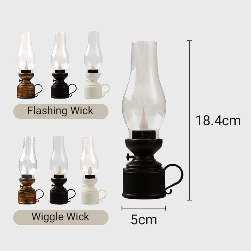 Skanto | Led Vintage Kerosinlampe, Elektronisk Svingende Stearinlys