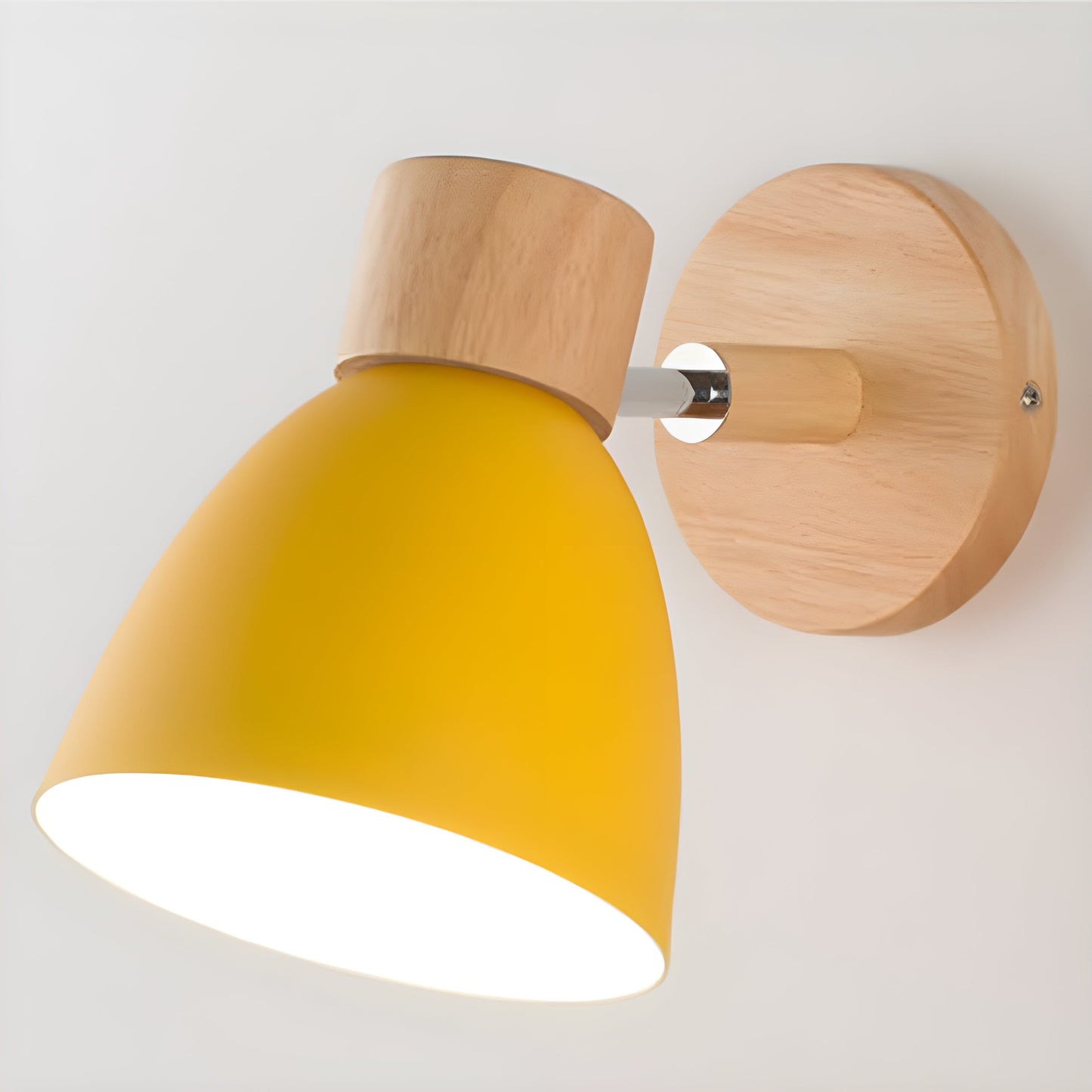 Norvo | Wood Nordic Vegglampe med Bryter for Soverommet