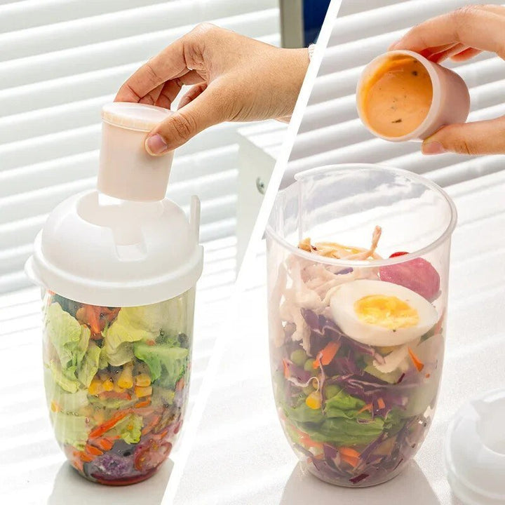 Skanto | Salatbeholder - Takeaway-salat - Praktisk og stilfull - Ideell for travle mennesker