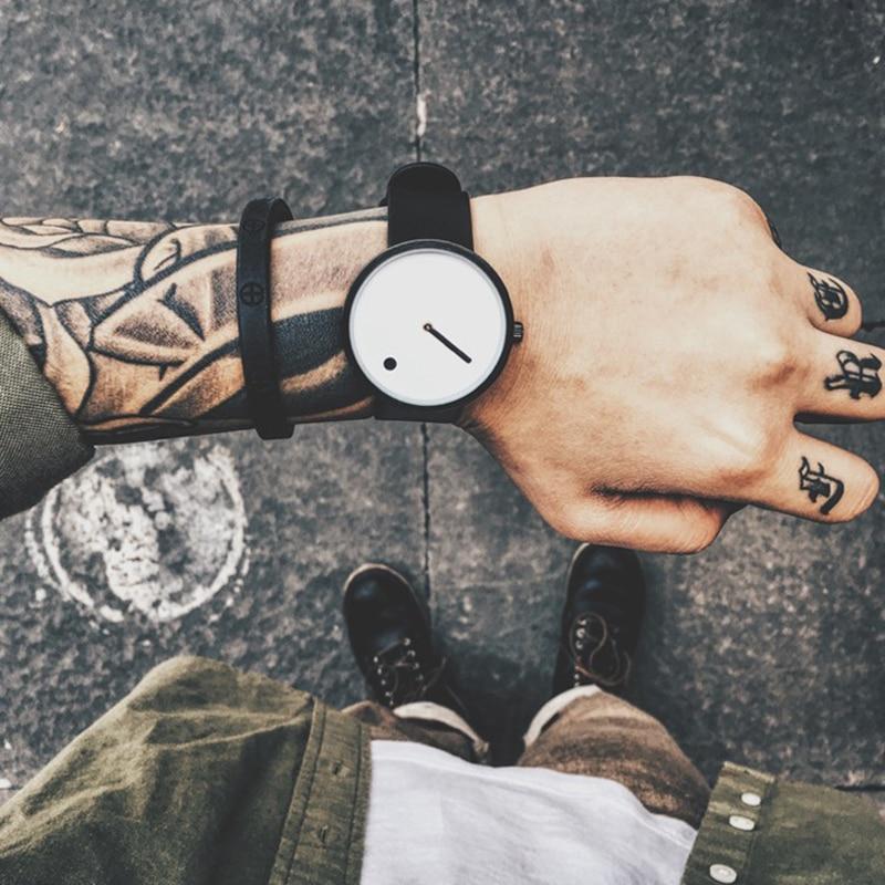 Skanto | IcoolGadgets Kvarts klokke menn Luksus Casual Svart Japan kvarts klokke Enkel Designer Moteklokke mann