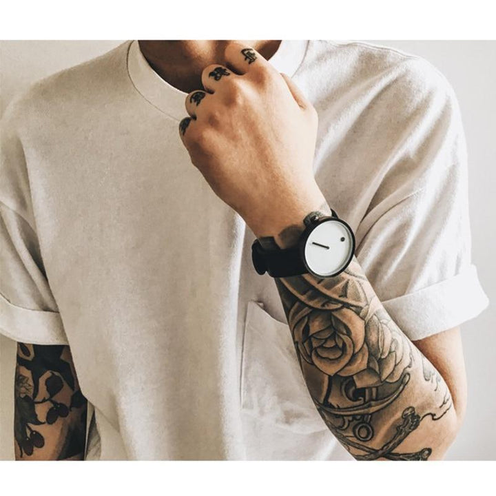 Skanto | IcoolGadgets Kvarts klokke menn Luksus Casual Svart Japan kvarts klokke Enkel Designer Moteklokke mann