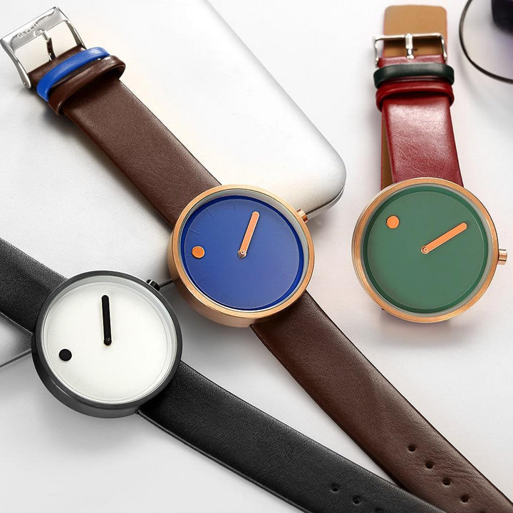 Skanto | IcoolGadgets Kvarts klokke menn Luksus Casual Svart Japan kvarts klokke Enkel Designer Moteklokke mann